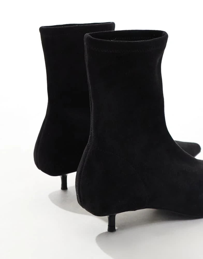 ASOS ASOS DESIGN Rhiannon extreme kitten heel sock boots in black 3