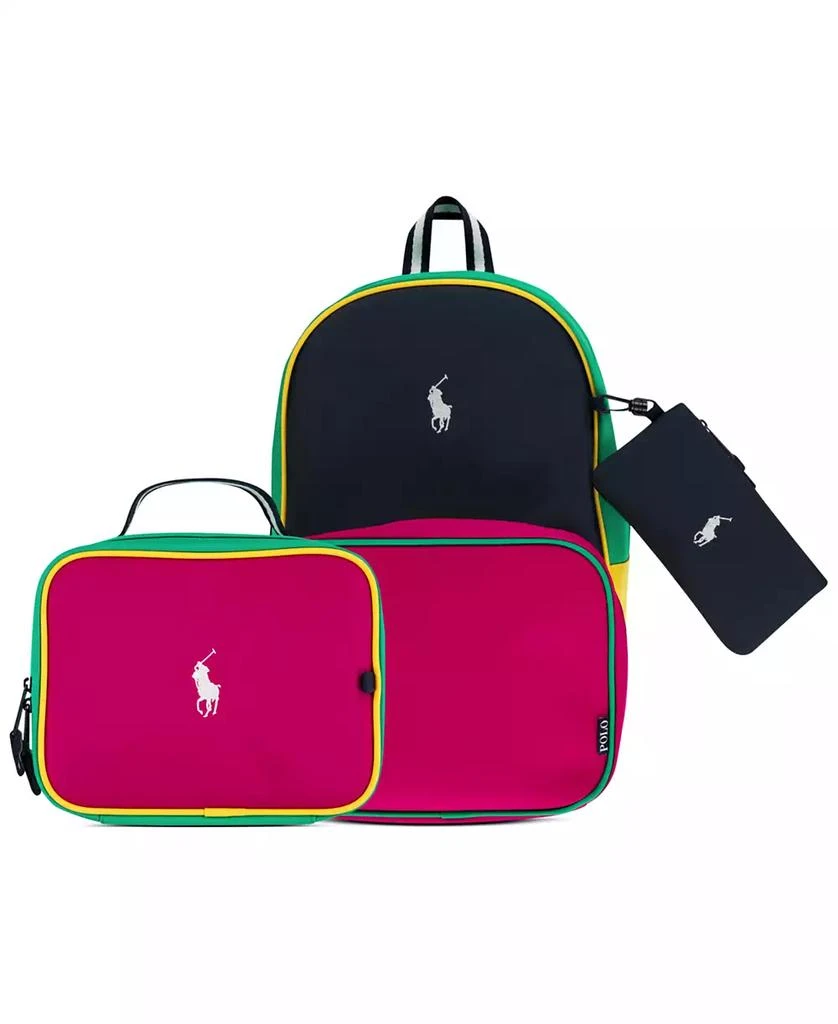 Ralph Lauren Big Boys Backpack, Lunch Box and Pencil Case Combo Set, 3 Piece 1