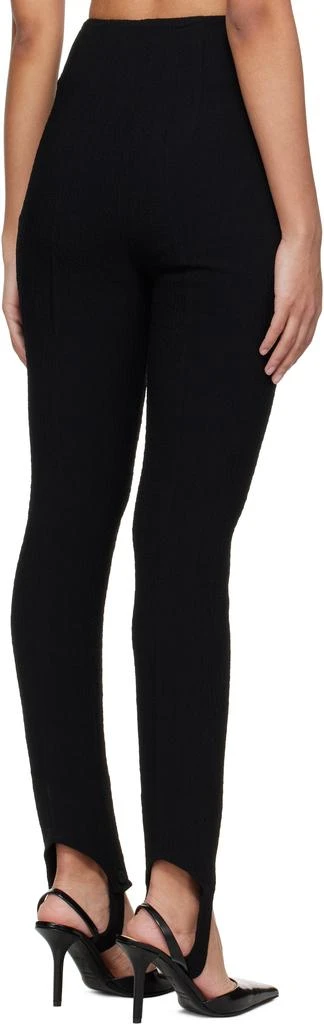 Nanushka Black Savita Seersucker Stirrup Trousers 3