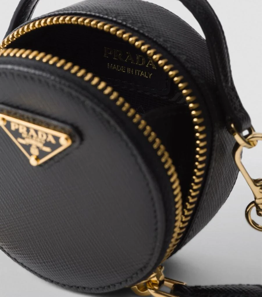 Prada Saffiano Leather Circular Mini Pouch 5