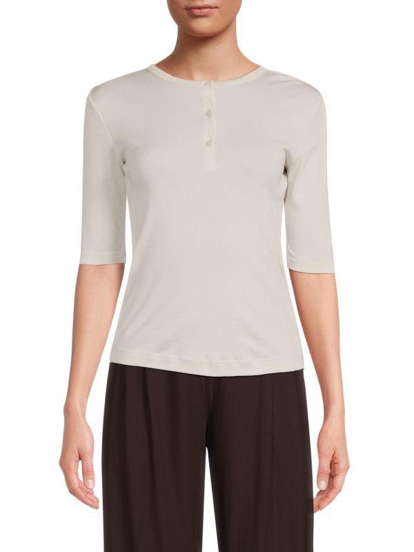 Vince Solid Pima Cotton Henley