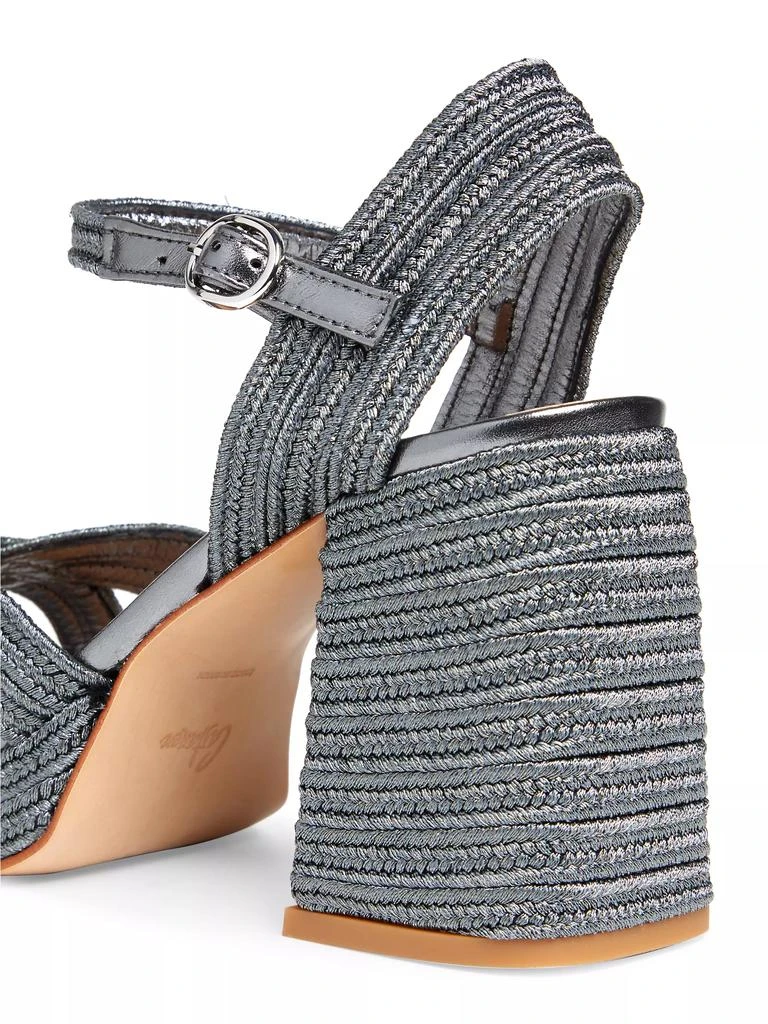 CASTAÑER Valle 100MM Woven Block-Heel Sandals 5