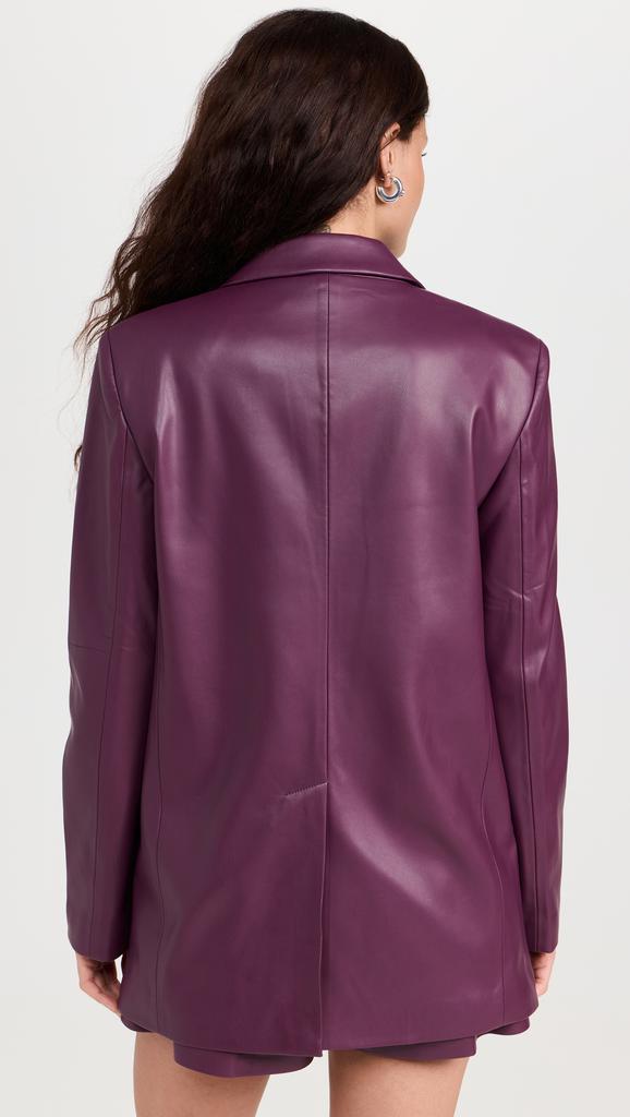 Susana Monaco Faux Leather Boyfriend Jacket