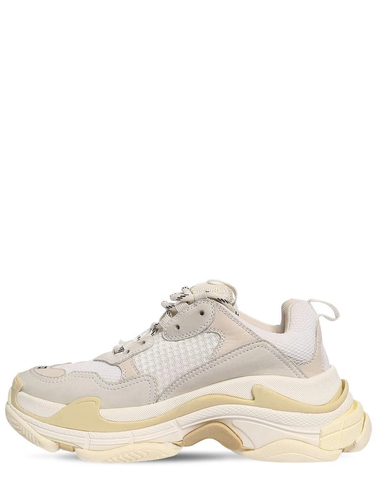 BALENCIAGA 60mm Triple S Nylon & Leather Sneakers 3