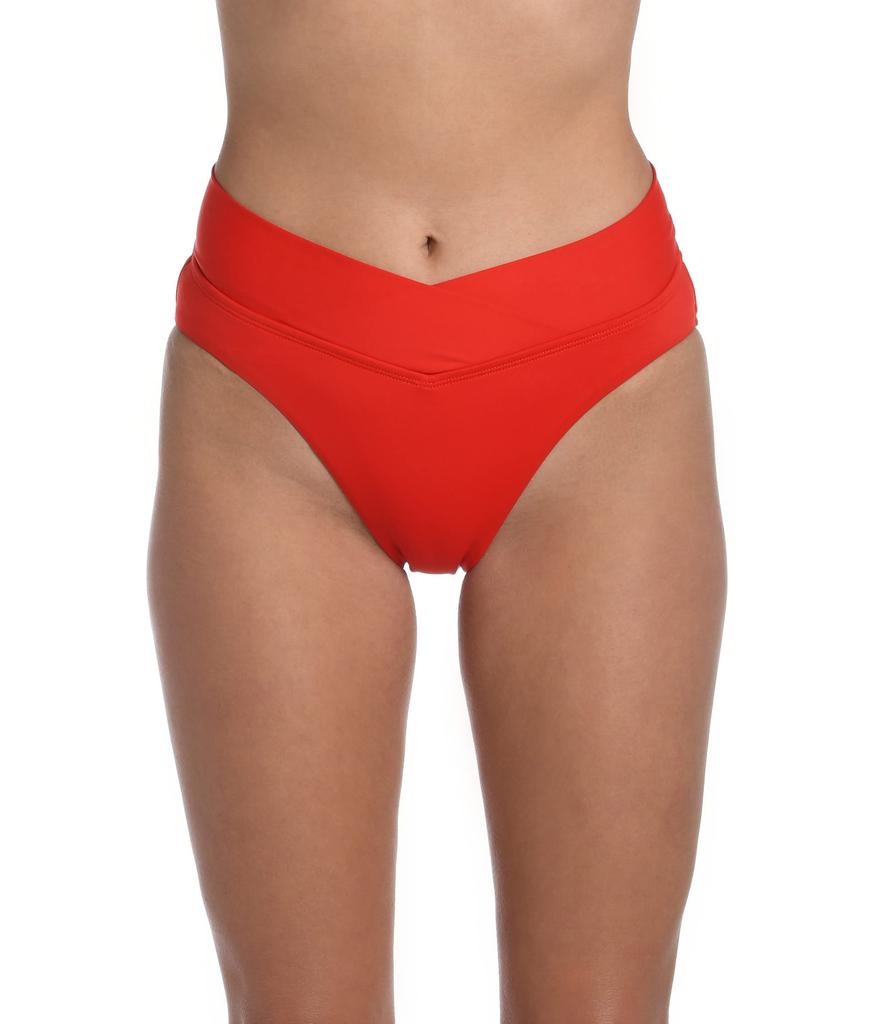 La Blanca Island Goddess Crossover High-Waist Bottoms