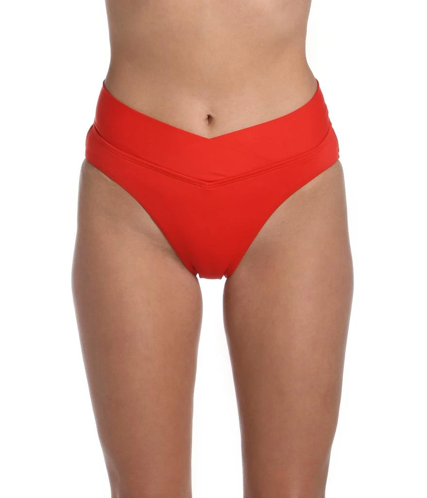 La Blanca Island Goddess Crossover High-Waist Bottoms 1