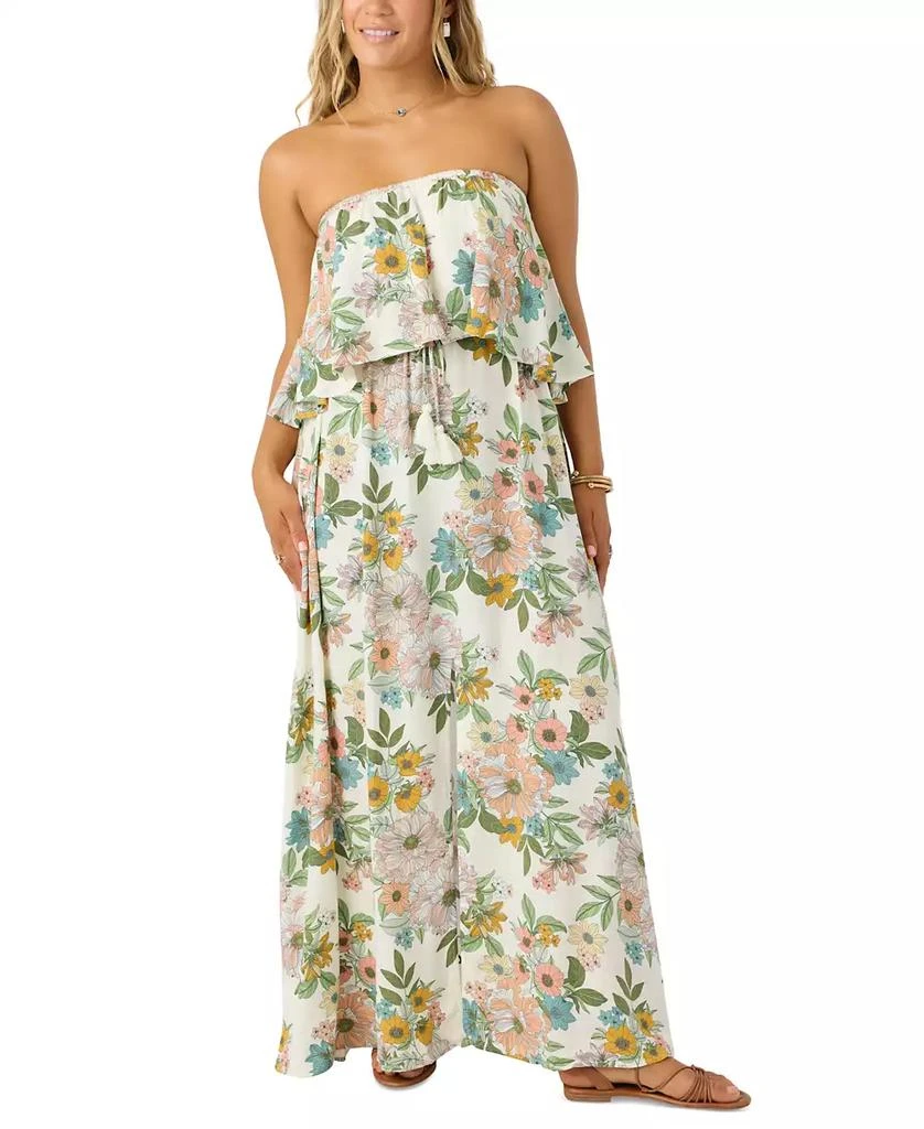 O'Neill Juniors' Sadie Strapless Floral Maxi Dress 1