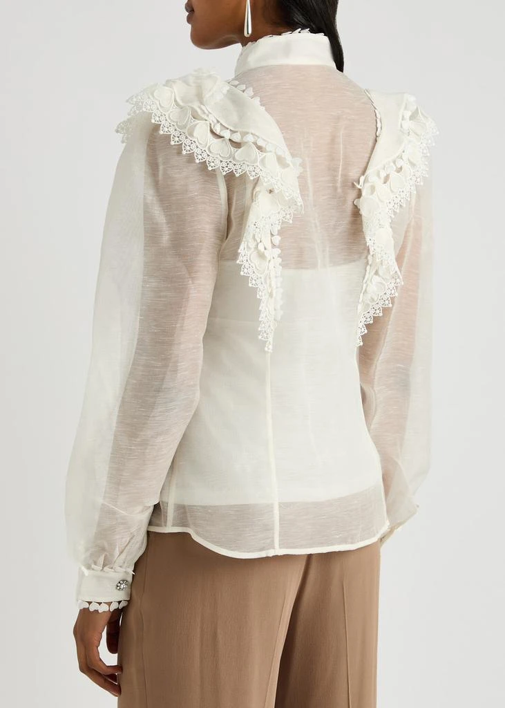 Zimmermann Crush ruffled linen-blend shirt 3