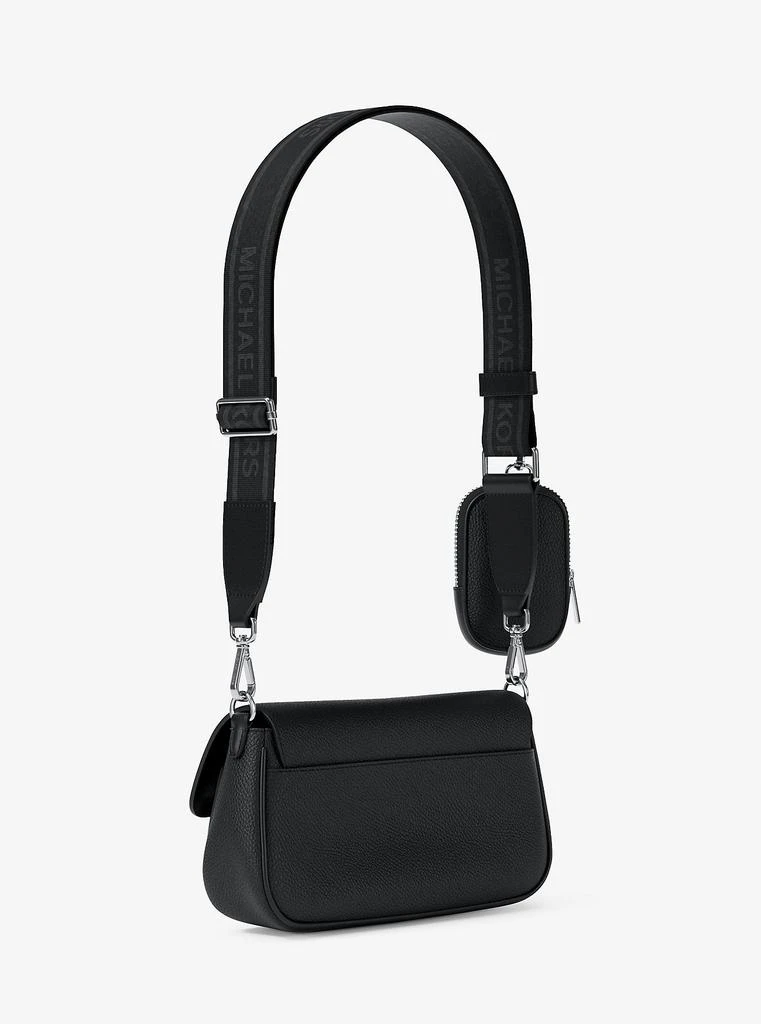 Michael Kors Outlet Jet Set Travel Small Pebbled Leather Crossbody Bag With Pouch 3