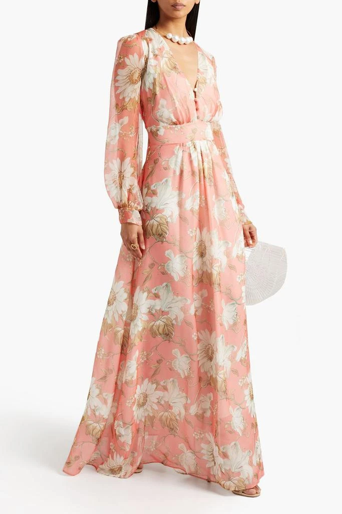 Oscar de la Renta Floral-print silk-chiffon gown 4