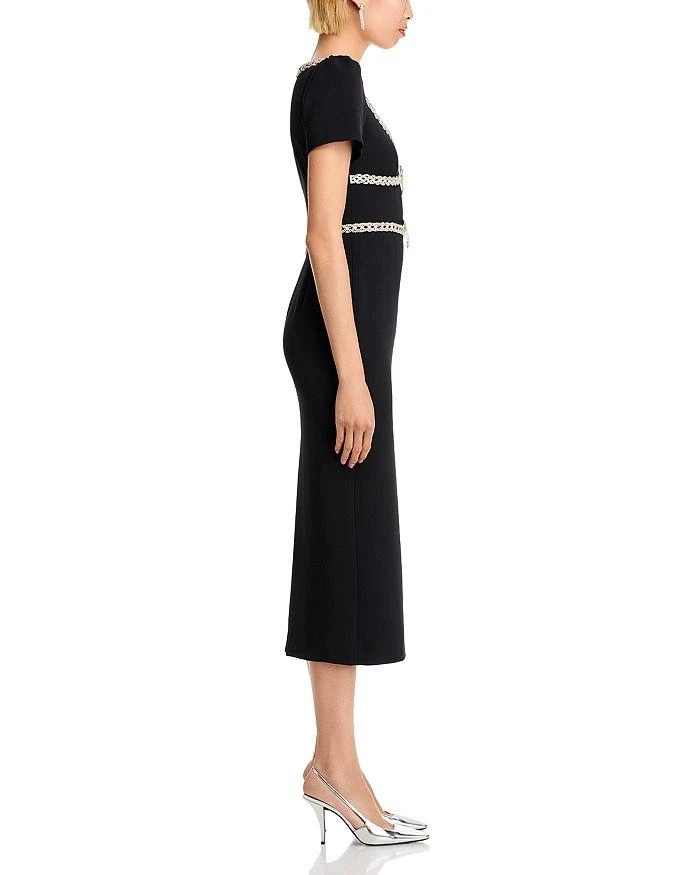Self Portrait Crepe Diamante Midi Dress 5