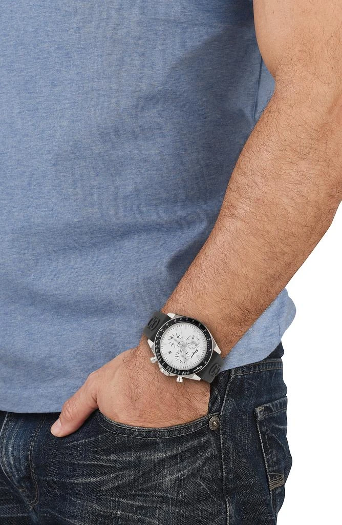 Salvatore Ferragamo Chronograph Silicone Strap Watch, 43mm 2