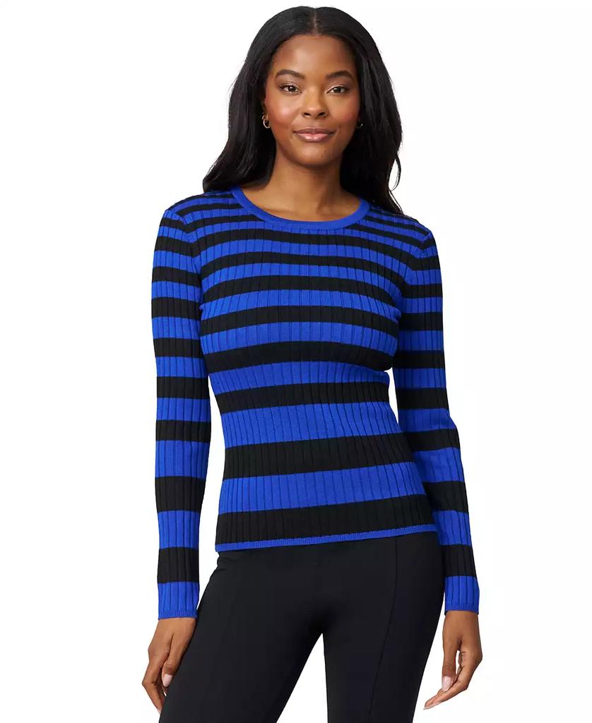 Women's Striped Ribbed Crewneck Sweater – On Sale Now with Up to