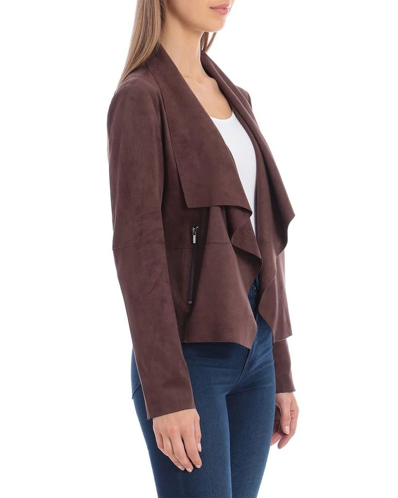 Bagatelle Faux-Suede Drape-Front Jacket 3