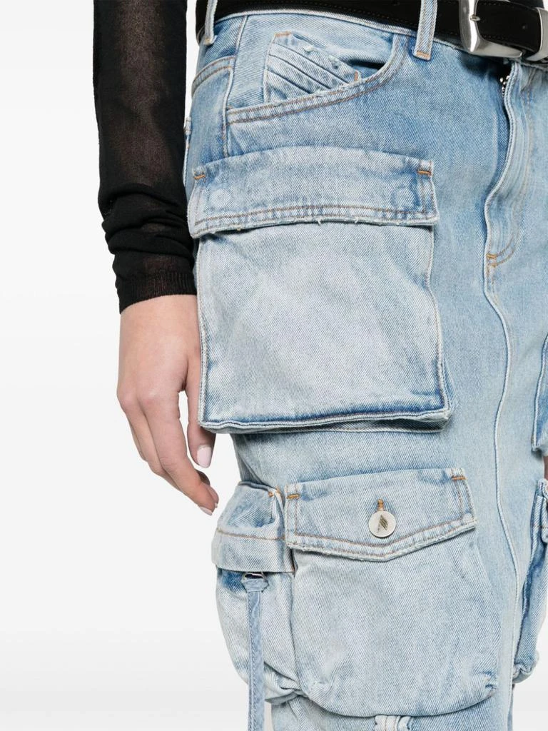 The Attico THE ATTICO - Denim Cargo Midi Skirt 4