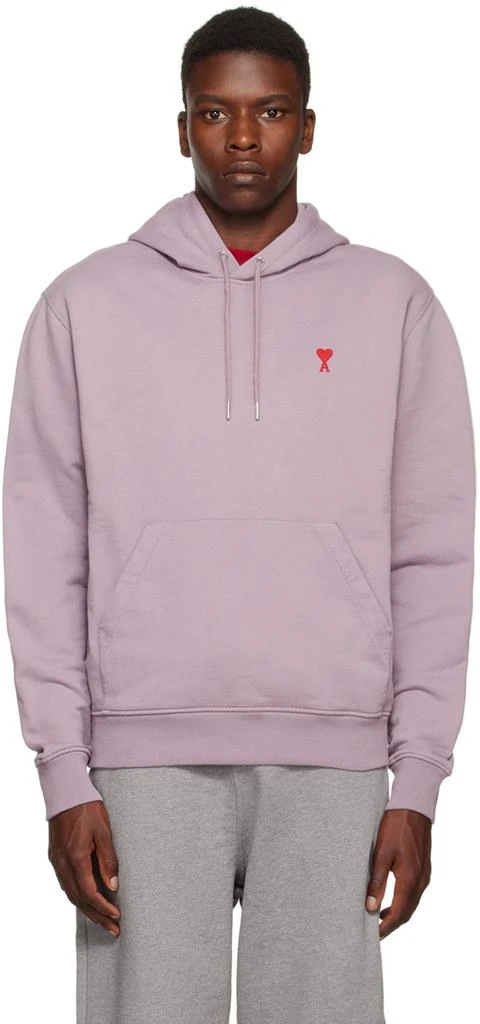 AMI Purple Ami De Cœur Hoodie 1