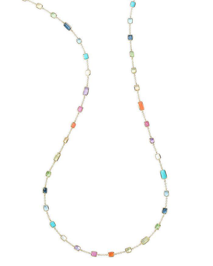 Ippolita 18K Yellow Gold Rock Candy® Multi Stone Summer Rainbow Statement Necklace, 32.5"