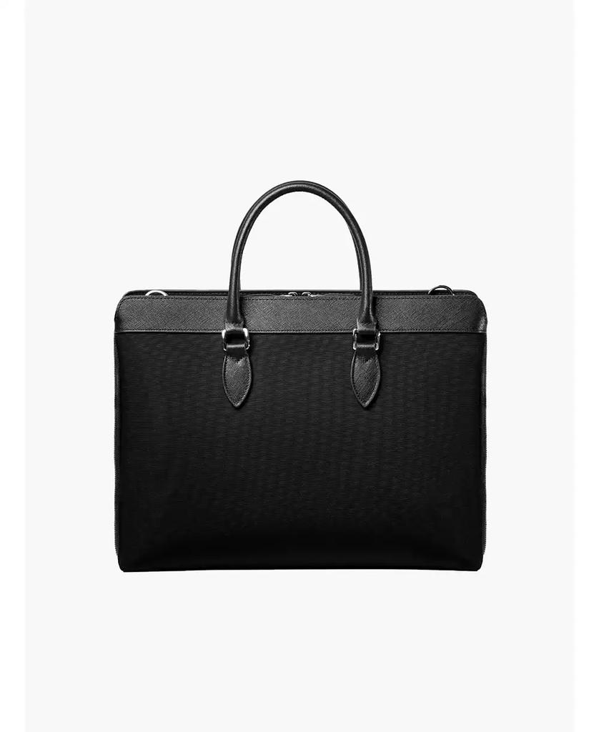 MAVERICK & CO. Men's Alpha Leather Trimmed Briefcase