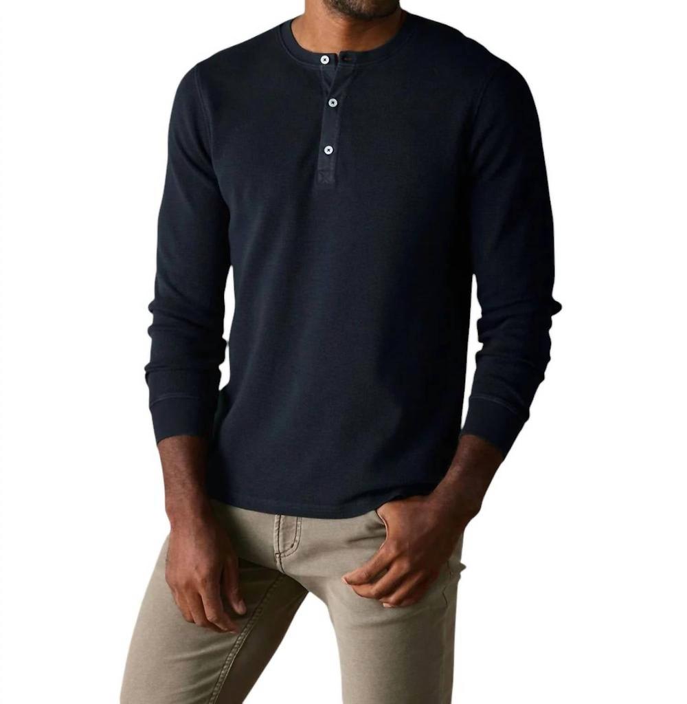 The Normal Brand The Normal Brand - Vintage Thermal Henley Top