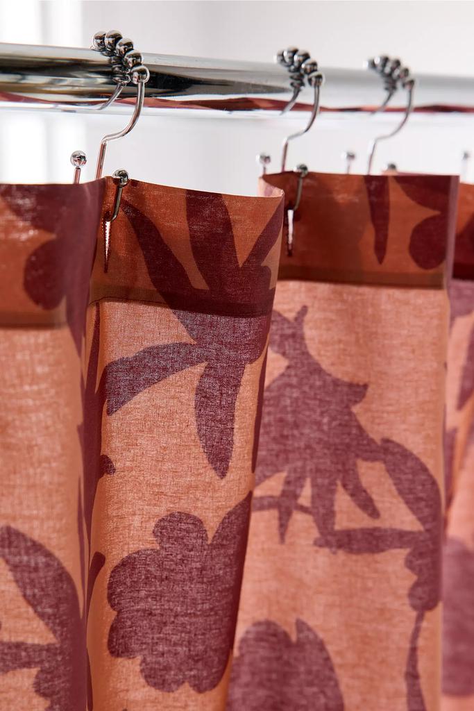 Natalia Botanical Patterned Shower Curtain - Thumbnail 2