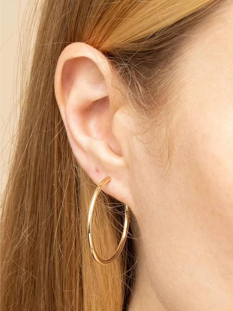 Oradina 14K Yellow Gold Sicily Hoops 2