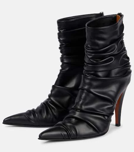 Alexander McQueen Ruched ankle boots 4