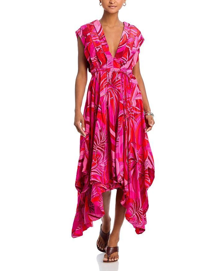 Endless Summer Printed V Neck Midi Dress  On Sale Now with Up to 72% Off |  Discover Exclusive Deals & Savings at BeyondStyle  Authentic Farm Rio dress|women  with Limited-Time Discounts,