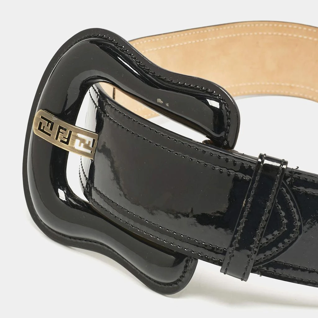 Fendi Black Patent Leather B Buckle Waist Belt 80CM – On  display picture 1