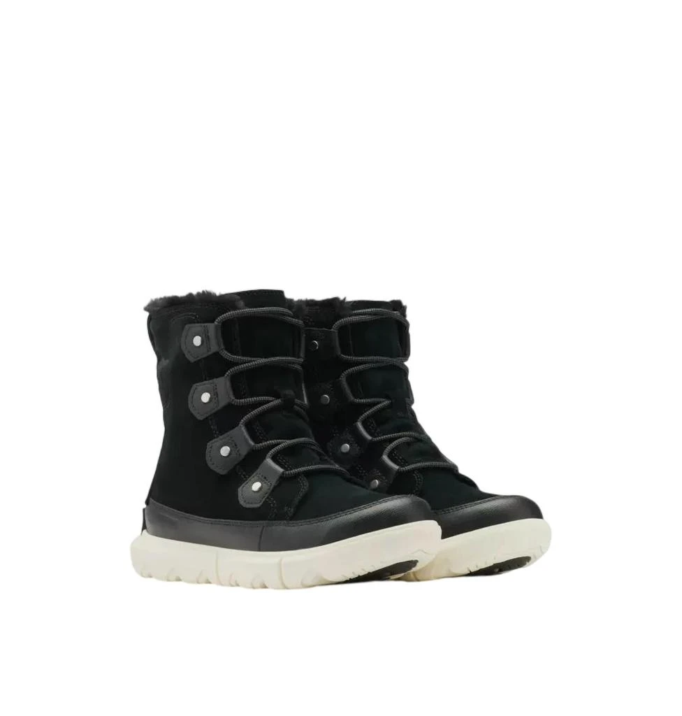 SOREL Women’S Explorer Ii Joan Faux Fur Wp Winter Boots In Black/fawn 1