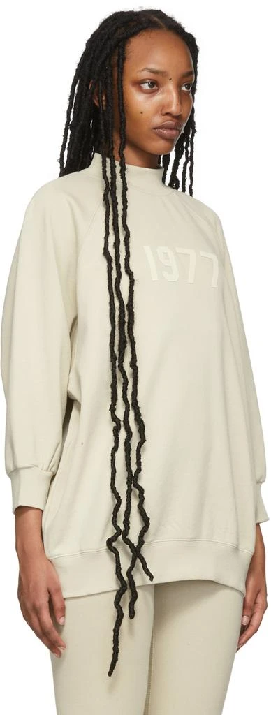 Essentials Beige Three-Quarter Sleeve '1977' Sweatshirt 2