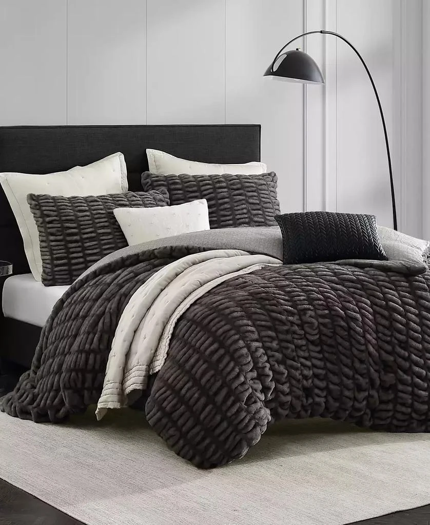 Karl Lagerfeld Paris Ruched 3 Piece Duvet Cover Set 1