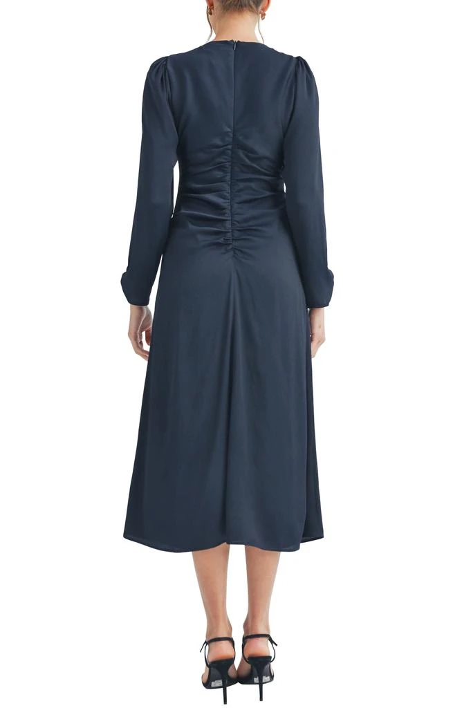 Mila Mae Scrunch Satin Long Sleeve Dress 2
