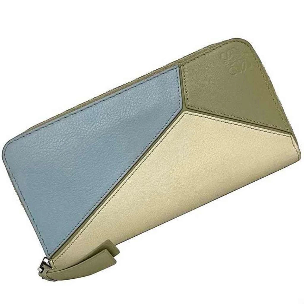 Loewe blue Leather Long Wallet (Bi-Fold) (Pre-Owned)