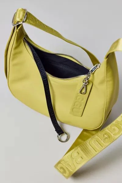 Baggu BAGGU Small Recycled Leather Crescent Bag 4