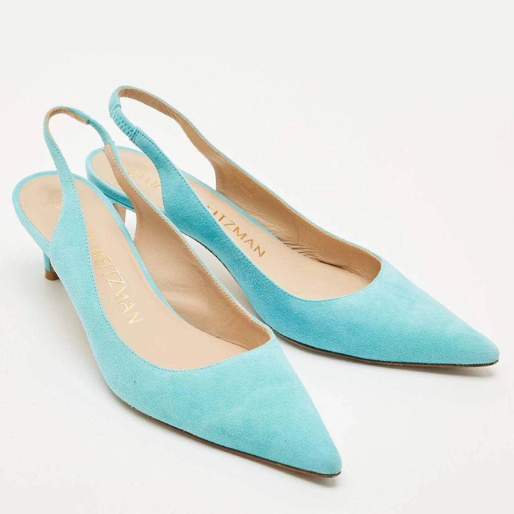 Stuart Weitzman Stuart Weitzman Blue Suede Ryder Slingback Pumps Size 38 4