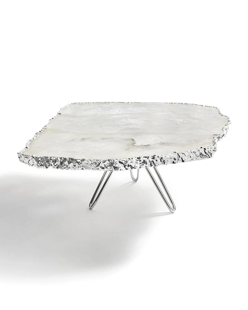 ANNA New York Torta Crystal Cake Stand, Silver 1