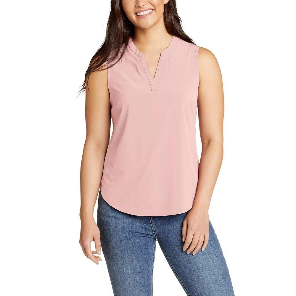 Eddie Bauer Women's Escapelite Sleeveless Split-Neck Shirt 1