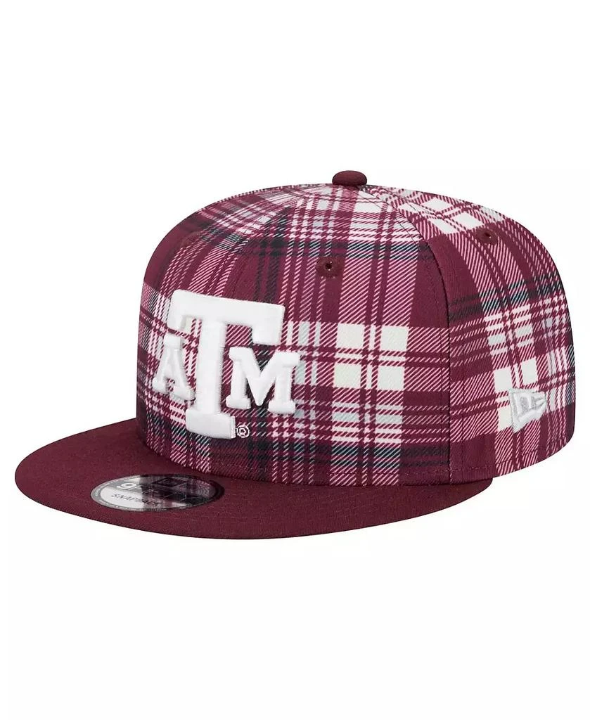 New Era Men's Maroon Texas A&M Aggies Plaid 9FIFTY Snapback Hat 1