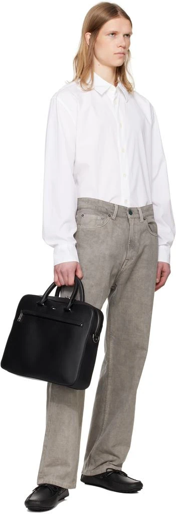 Hugo Boss Black Grained Faux-Leather Briefcase 4