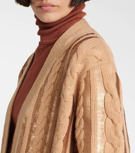 Max Mara Mirco sequined wool and cashmere cardigan 4