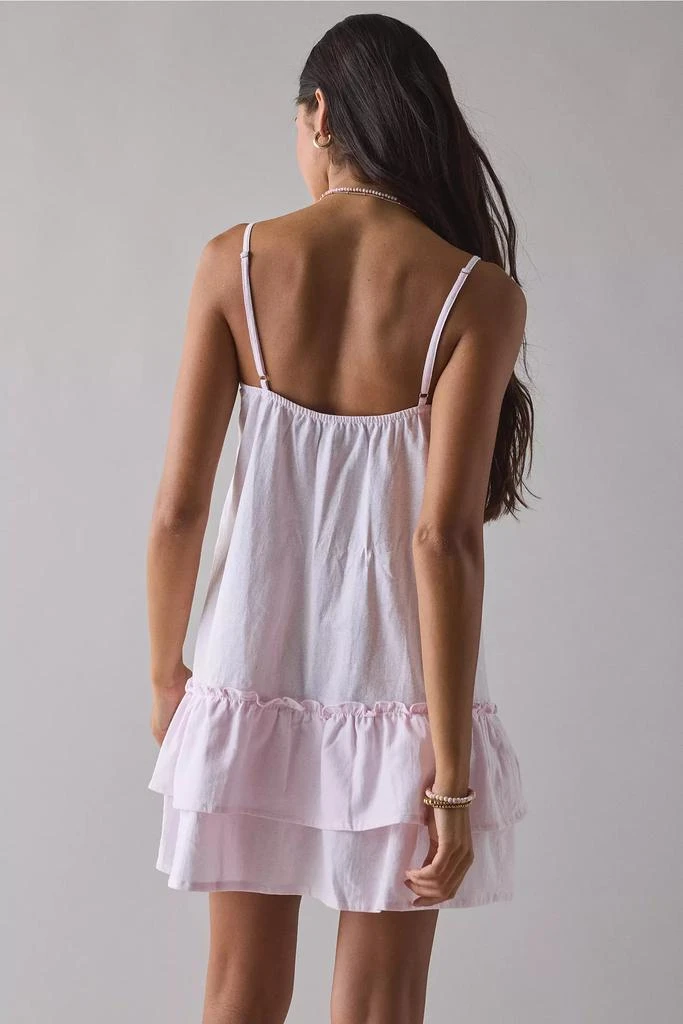 Motel Motel Malina Drop Waist Ruffle Cotton Mini Dress 5
