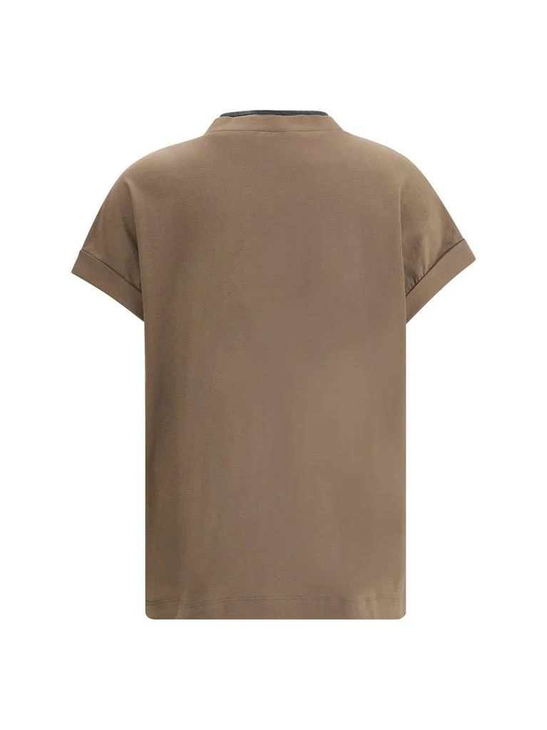 Brunello Cucinelli Brunello Cucinelli Embellished V-Neck T-Shirt 2