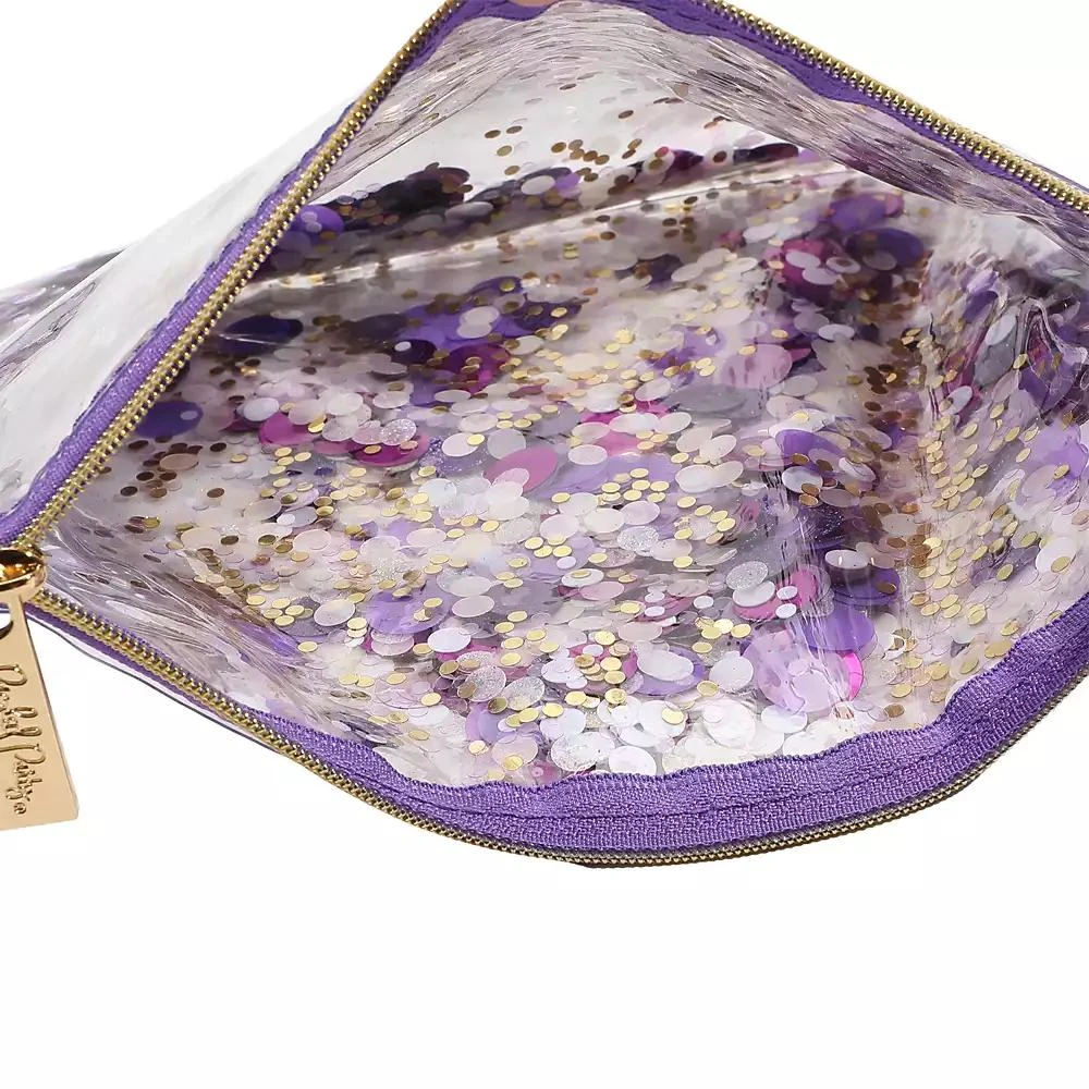 Packed Party Spirit Squad Confetti Everything Pouch, Makeup Bag, Travel Bag,Cosmetic Bag for Women (Purple Crush 3