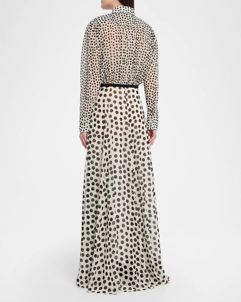 Chiara Boni Liyan Belted Polka Dot Maxi Dress 3