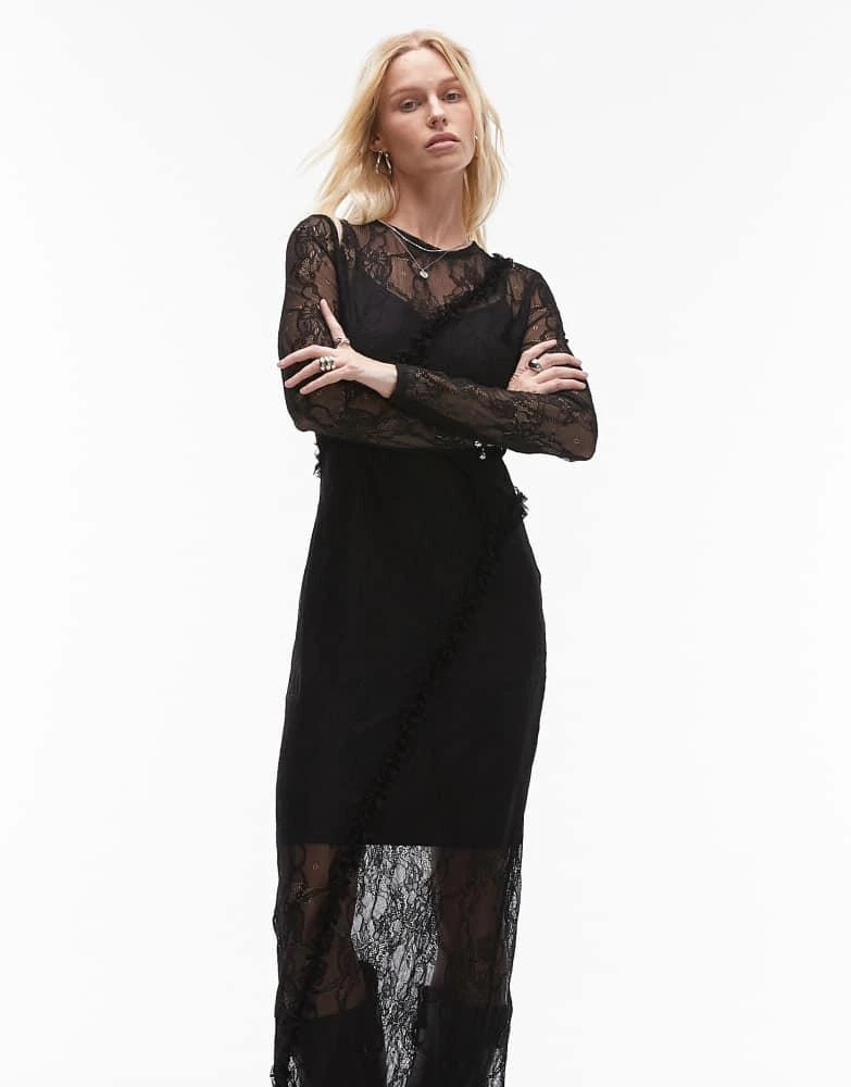 Topshop lace ruffle long sleeve maxi dress in black On Sale Now with Up to 70% Off | Discover Exclusive Deals & Savings at BeyondStyle Authentic Topshop Home|women with Limited-Time Topshop lace ruffle long sleeve maxi dress in black On Sale Now with Up to 70% Off | Discover Exclusive Deals & Savings at BeyondStyle Authentic Topshop Home|women with Limited-Time