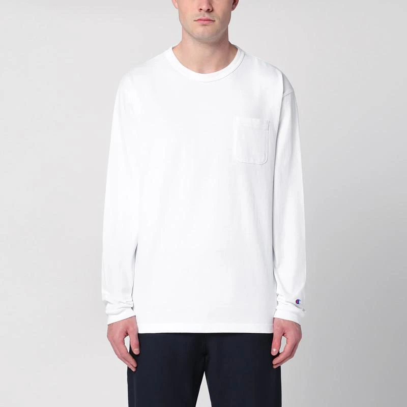CHAMPION White long-sleeved T-shirt 1