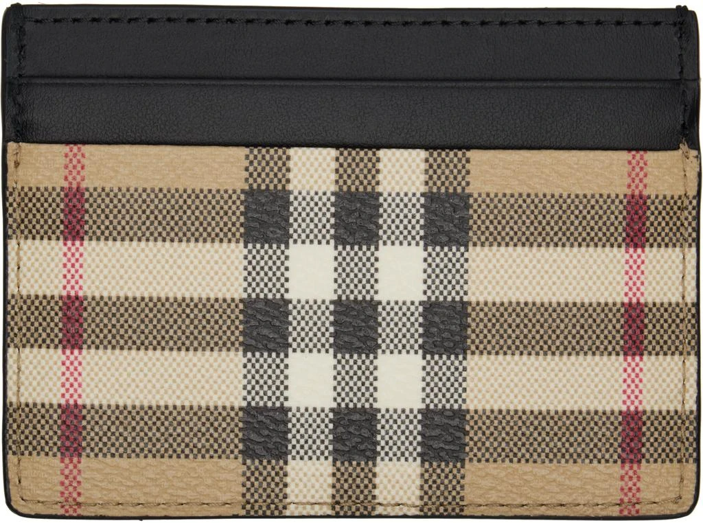 Burberry Beige Check Card Holder 2