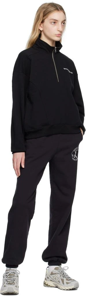 Sporty & Rich Black Zip-Up Sweater 4