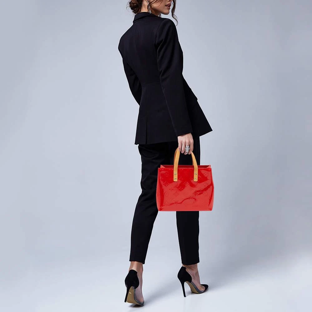 Louis Vuitton Louis Vuitton Red Monogram Vernis Reade PM Bag 2