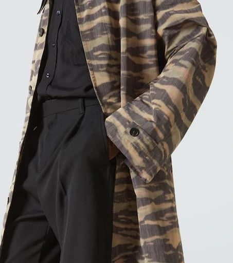 Jil Sander Camouflage crêpe de chine car coat 8